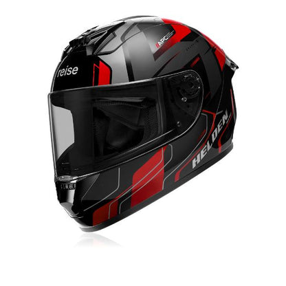 Reise Moto Helden Helmet - Red Black Gloss