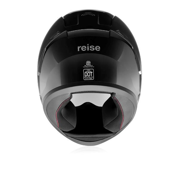 Reise Moto Helden Helmet - Solid Black Gloss
