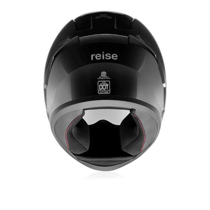 Reise Moto Helden Helmet - Solid Black Gloss