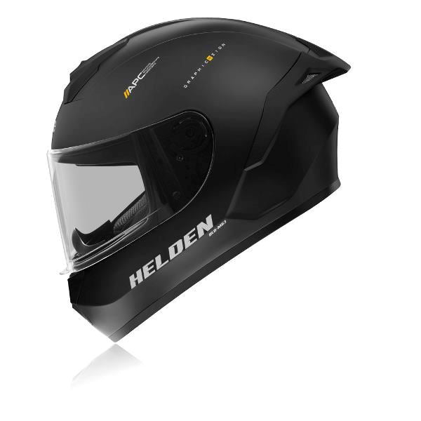 Reise Moto Helden Helmet - Solid Black Matte
