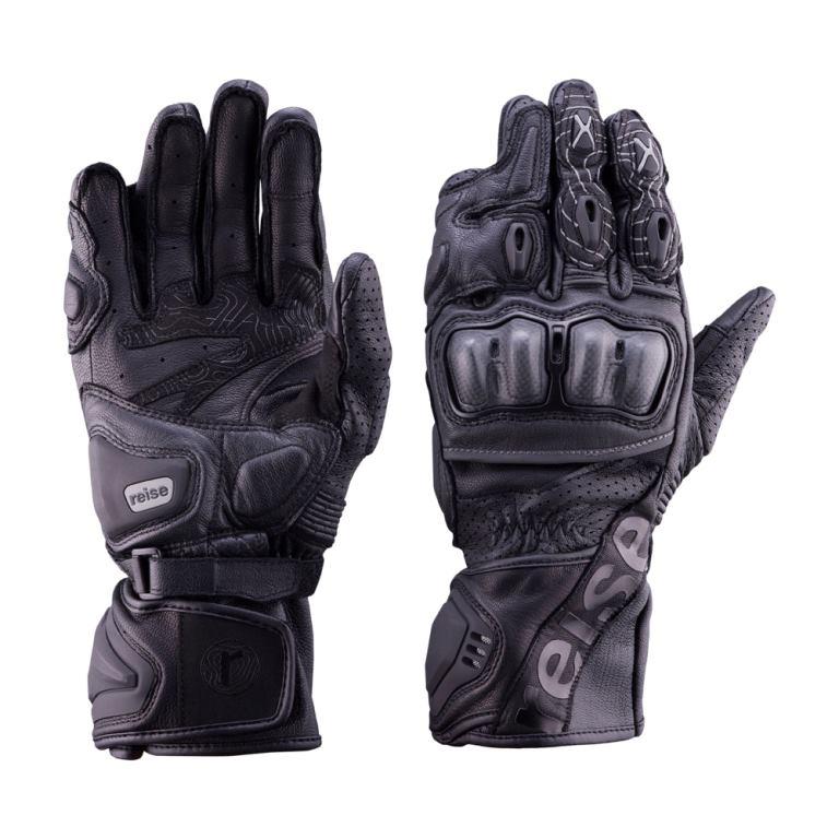 Reise Moto Rhodes Full Gauntlet Gloves - Black
