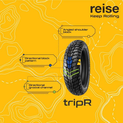 Reise Moto tripR 110/80-12 61L Front/Rear Tubeless Tyre - 3602060622