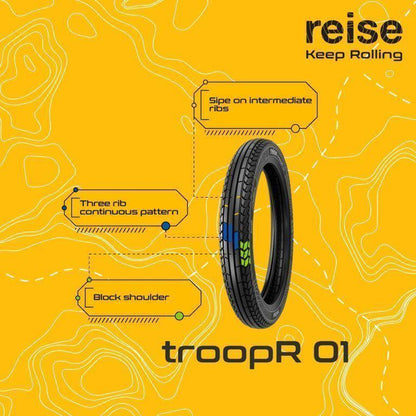 Reise Moto troopR 01 2.75-18 42P Front Tubeless Tyre - 3601120212