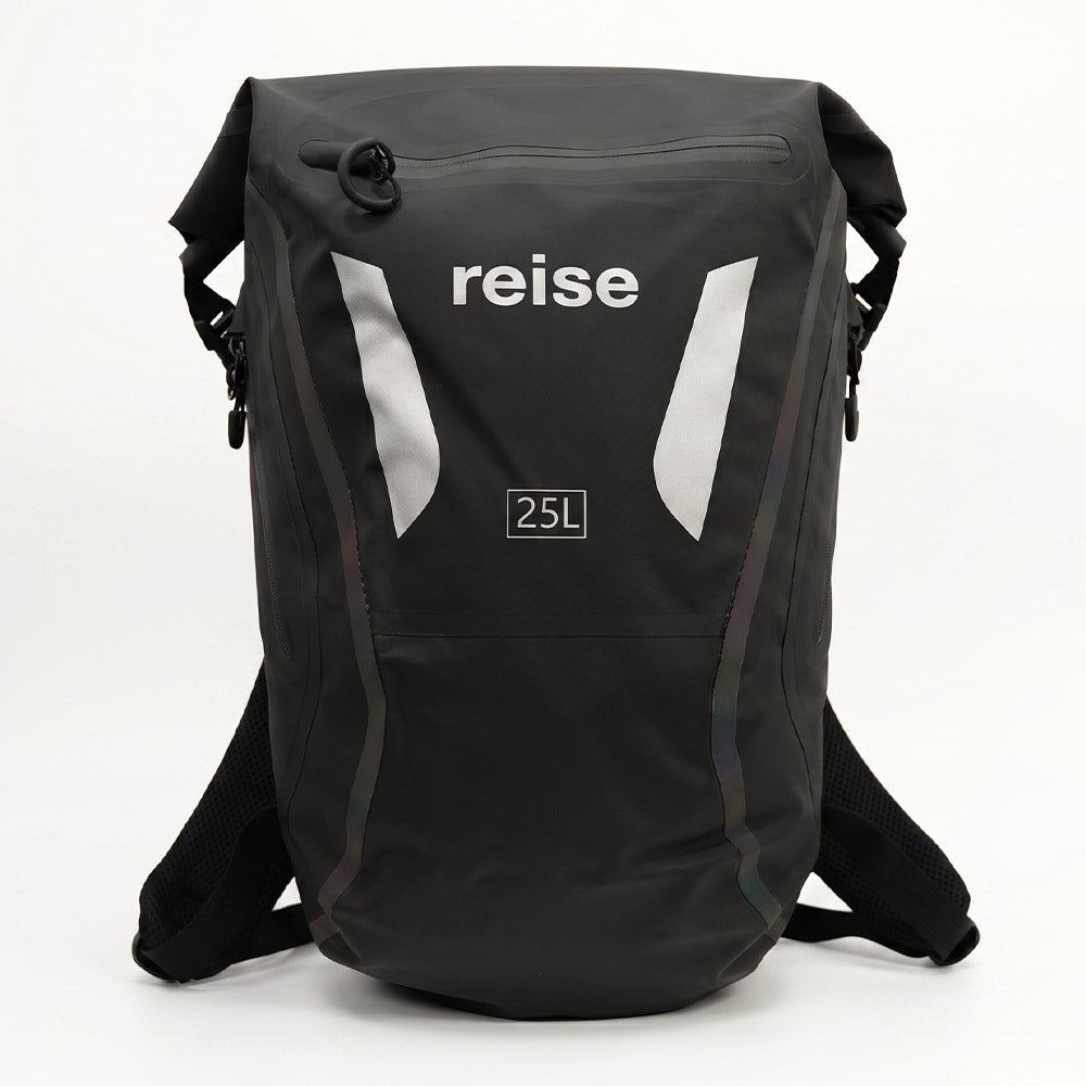 Reise Drypak Bagpack Waterproof Motorcycle Luggage 25L (Black)
