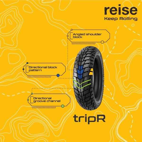 Reise Moto tripR 01 110/90-10 61J Rear Tubeless Tyre-3602360632