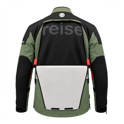 Reise Traverse Motorcycle Adventure Touring Jacket (Beetle) - REJK004MED488
