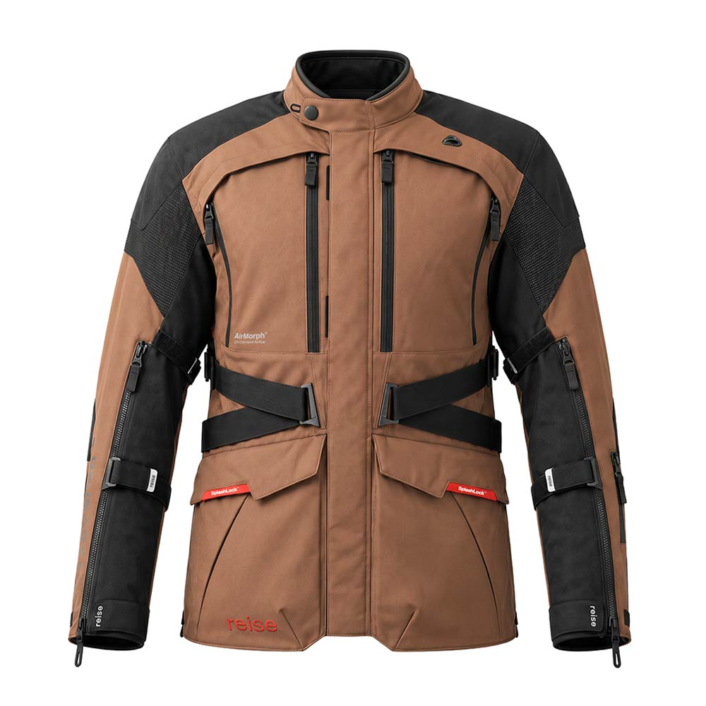 Reise Traverse Motorcycle Adventure Touring Jacket (Bison) - REJK004MED489