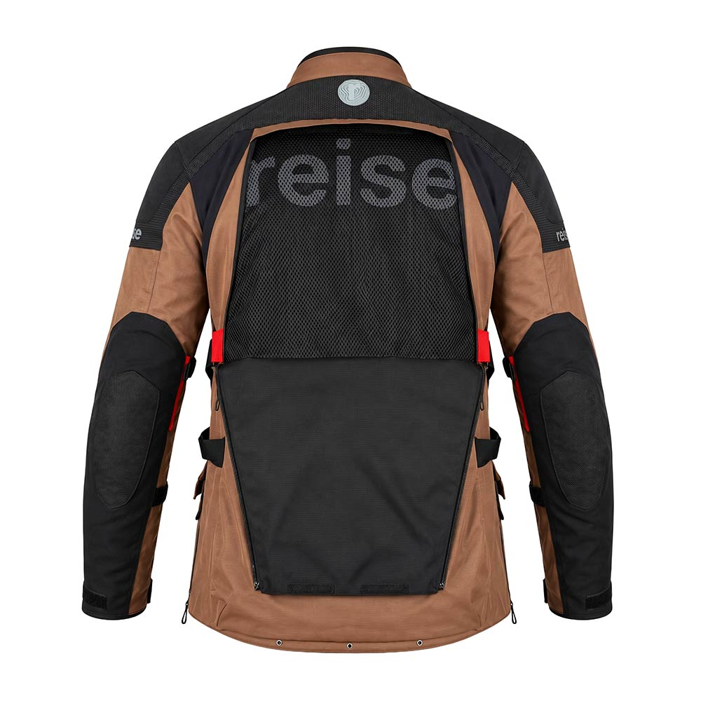 Reise Traverse Motorcycle Adventure Touring Jacket (Bison) - REJK004MED489