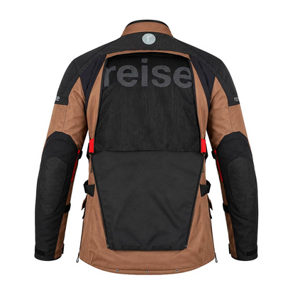 Reise Traverse Motorcycle Adventure Touring Jacket (Bison) - REJK004MED489