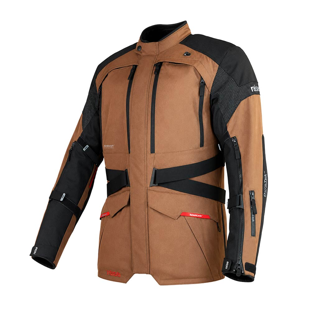 Reise Traverse Motorcycle Adventure Touring Jacket (Bison) - REJK004MED489
