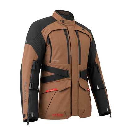 Reise Traverse Motorcycle Adventure Touring Jacket (Bison) - REJK004MED489