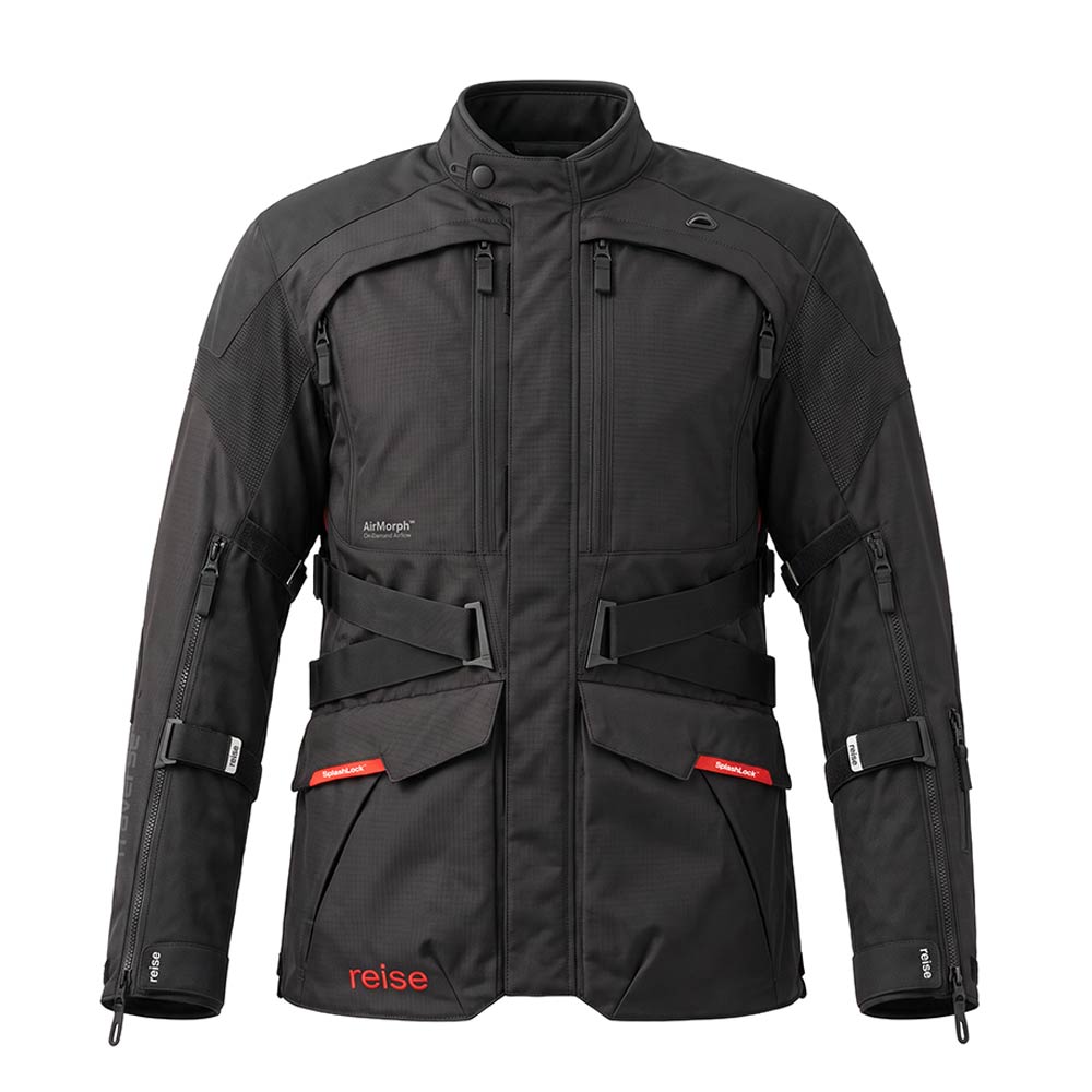 Reise Traverse Motorcycle Adventure Touring Jacket (Black) - REJK004SML025