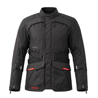 Reise Traverse Motorcycle Adventure Touring Jacket (Black) - REJK004SML025