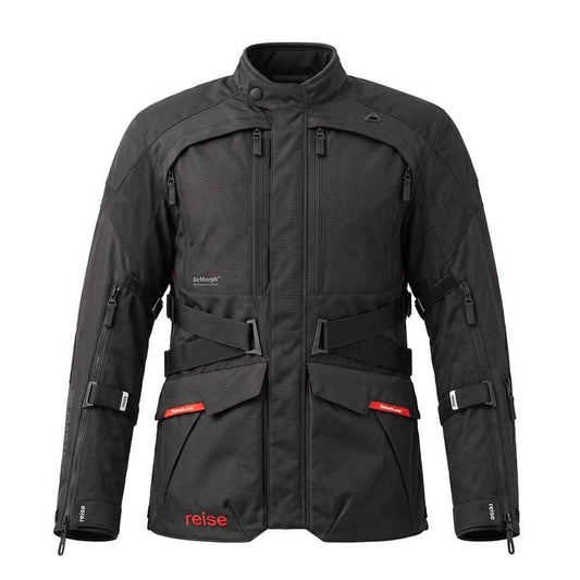 Reise Traverse Motorcycle Adventure Touring Jacket (Black) - REJK004SML025