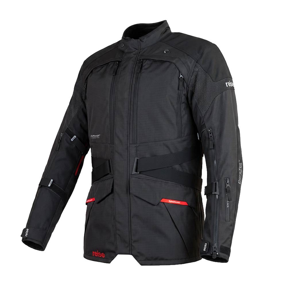 Reise Traverse Motorcycle Adventure Touring Jacket (Black) - REJK004SML025