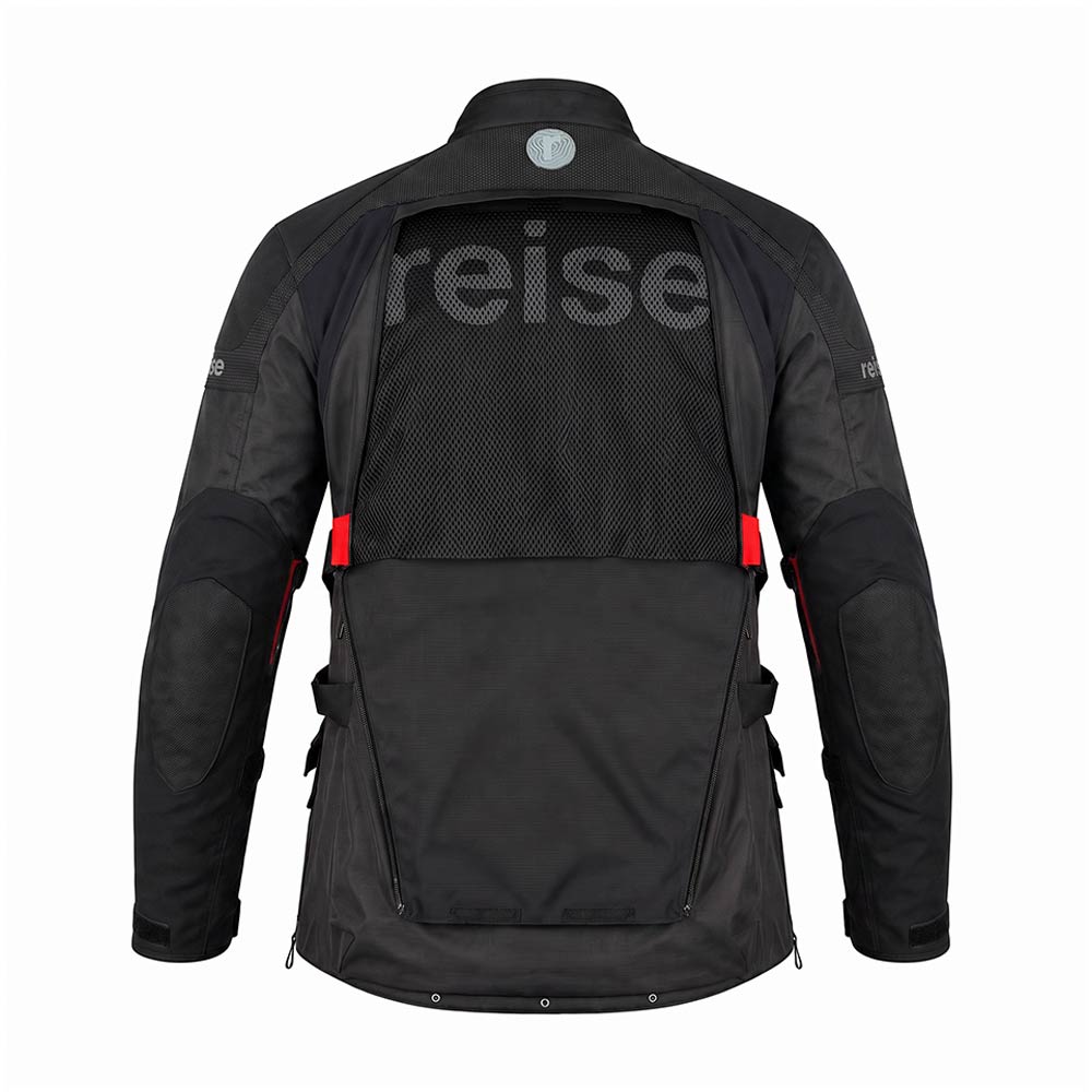 Reise Traverse Motorcycle Adventure Touring Jacket (Black) - REJK004SML025