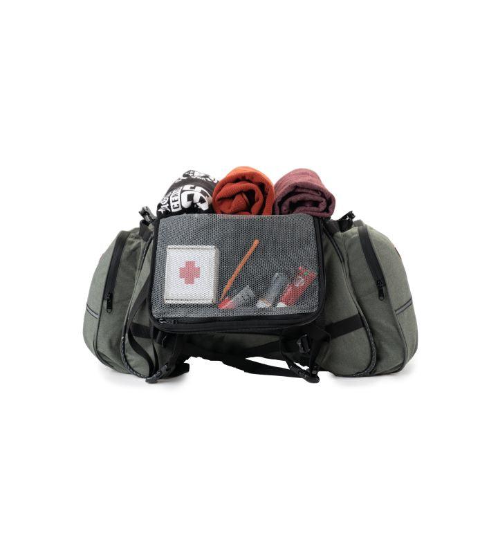 Rhino Mini 50L Tail Bag with Rain Cover (Olive Green) by Guardian Gears