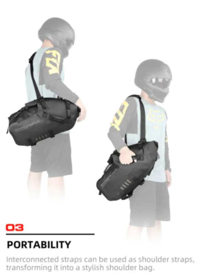 Rhinowalk 18L Rack less Pannier Saddle Soft Bags for Motorcycle Bike Outdoor Adventure Waterproof Side Motorbike Drypack (Pair-Set) (MT1418)