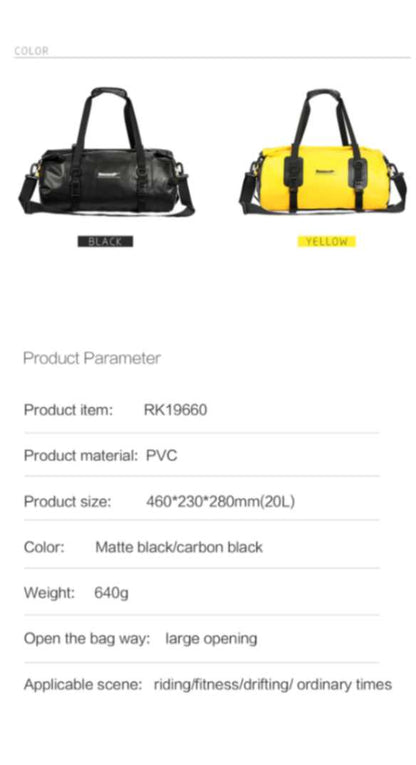 Rhinowalk 20L Motorcycle Waterproof MultiFunctional Bag (RK19660)
