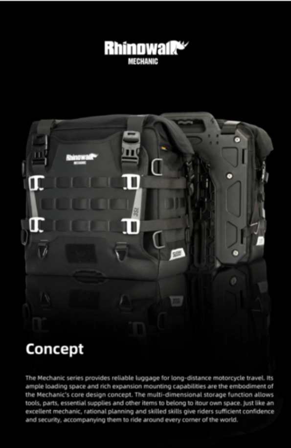 Rhinowalk 35L Motorcycle Quick Release Side Pannier Bag - MJX2004