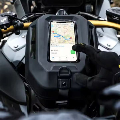 Rhinowalk 5.6 Liter Waterproof Motorcycle Tail Bag TPU Strap-On Tank Bag with Phone Holder for Motorbikes MTR2506