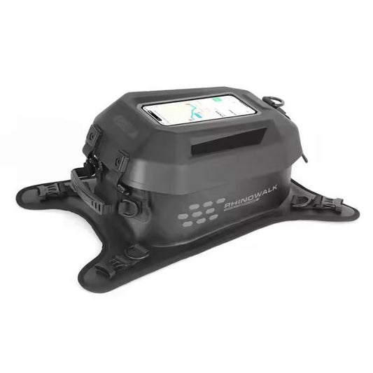 Rhinowalk 5.6 Liter Waterproof Motorcycle Tail Bag TPU Strap-On Tank Bag with Phone Holder for Motorbikes MTR2506