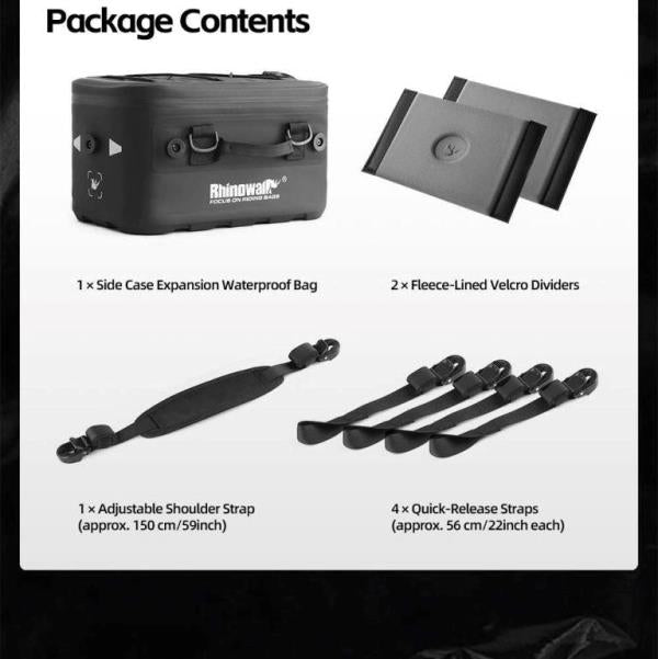 Rhinowalk Extended Waterproof Touring Bag for Side Case-MFT2306BK