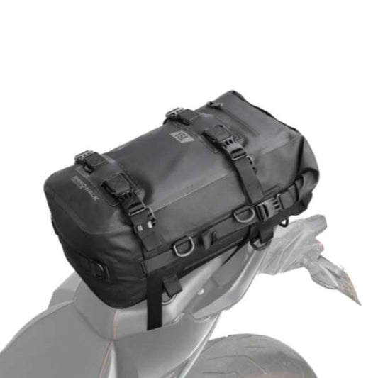 Rhinowalk Motorcycle Luggage 15L Waterproof Motorbike Seat Tail Bag Welded Seamless Side Saddle Motopack for Bike Adventure (MT2215BK)