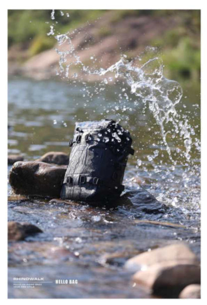 Rhinowalk Motorcycle Luggage 15L Waterproof Motorbike Seat Tail Bag Welded Seamless Side Saddle Motopack for Bike Adventure (MT2215BK)