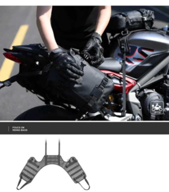 Rhinowalk Motorcycle Saddle Bag Mounting Base Motorbike Tail Seat Bag OS Base for ADV Dirt Bikes Motorcycle Accessories (MT002A)