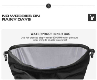 Rhinowalk Motorcycle SaddleBag 20L Sturdy Drift Bike Saddle Seat Side Bag for Motorbike Luggage Touring Adventure (Single Unit) (MT2040)