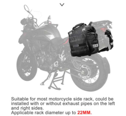 Rhinowalk Motorcycle SaddleBag 20L Sturdy Drift Bike Saddle Seat Side Bag for Motorbike Luggage Touring Adventure (Single Unit) (MT2040)