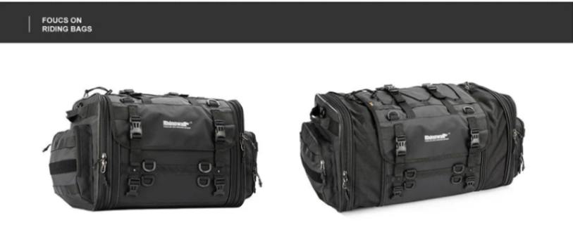 Rhinowalk Motorcycle Tail Bag Motorbike Rear Seat Bag 40-60 liter Large Capacity Motopack Bag (MT4060)