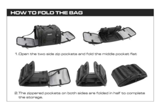 Rhinowalk Motorcycle Tail Bag Motorbike Rear Seat Bag 40-60 liter Large Capacity Motopack Bag (MT4060)