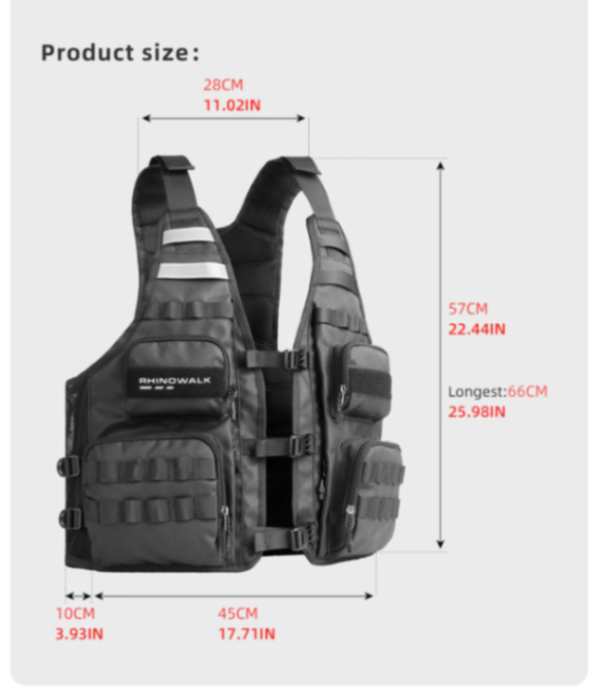 Rhinowalk Motorcycle Vest (M1012BK)