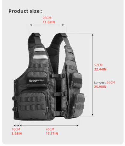 Rhinowalk Motorcycle Vest (M1012BK)