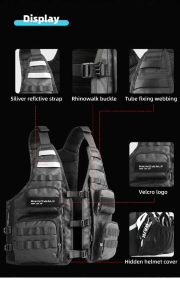 Rhinowalk Motorcycle Vest (M1012BK)