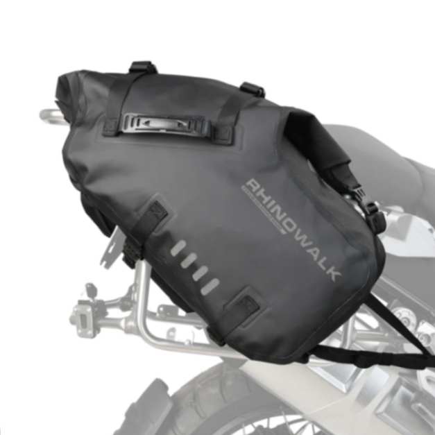 Rhinowalk Motorcycle Waterproof Saddle Bag 48L Bike Tail Seat Luggage for Off/On Road ADV Long Distance Touring (Pair-Set) (MT1448)