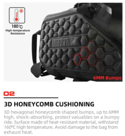 Rhinowalk Motorcycle Waterproof Saddle Bag 48L Bike Tail Seat Luggage for Off/On Road ADV Long Distance Touring (Pair-Set) (MT1448)