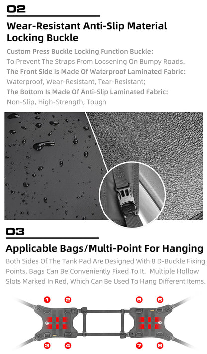 Rhinowalk Tank Base Mounting for Tank Bag (MTR001B)