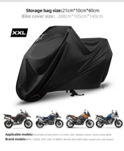 Rhinowalk Waterproof Durable Motorcycle Rain Cover UV Protection Portable Dustproof Cover for Motorbike (F1003)