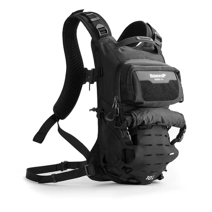 Rhinowalk 10L Motorcycle Riding Backpack, Adventure Hydration Backpack with Protective Back Padding, Rain Cover & Chest Pack Compatibility Black (MCY2602BK)