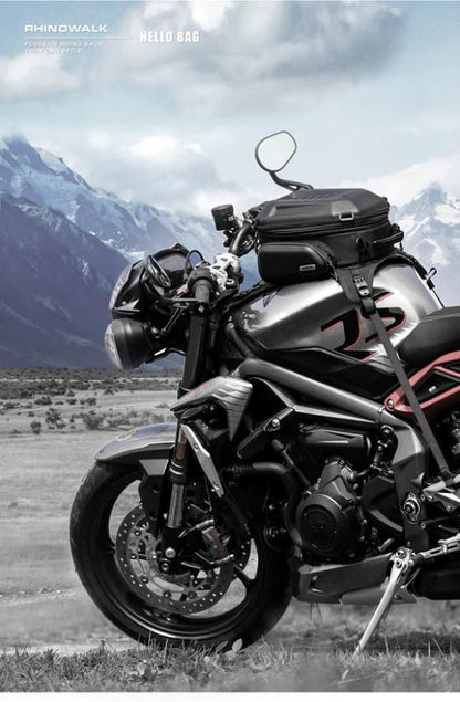 Rhinowalk 15-18l Motorcycle Tank bag Expanded Hard Shell Fuel Tank Bag for Motorcycle Bikes Tail Bag (MTR3001)