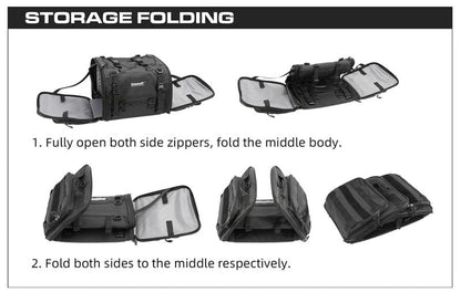 Rhinowalk 19-26L Deluxe Cruiser Tail Bag Motorcycle Tail Trunk Luggage Motorbike Large Capacity Touring Pack for Adventure (MT4026)
