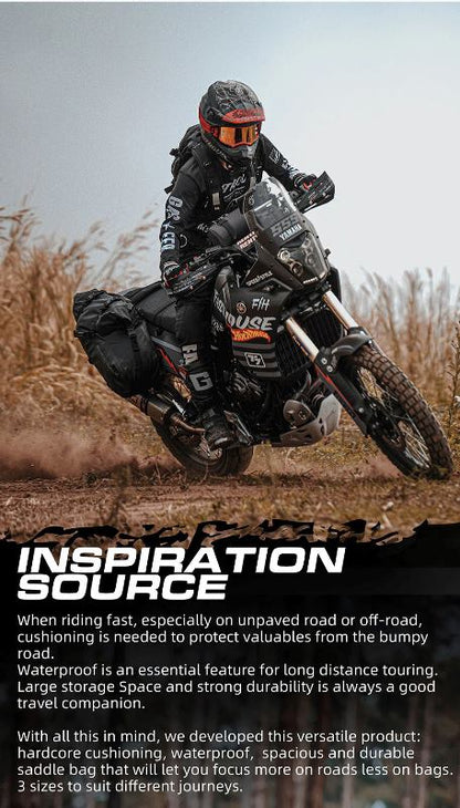 Rhinowalk 28 Liter Waterproof Pannier Bag for Motorcycle Adventure High Quality Motorbike Saddle Drypack-Pair (MT1428)