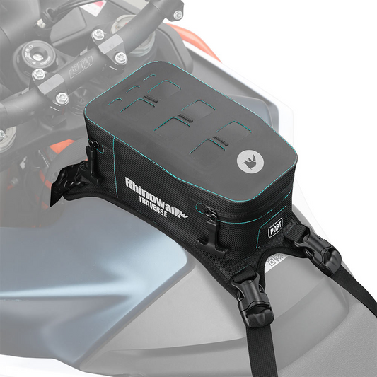 Rhinowalk 2L Compact Motorcycle Tank Bag Waterproof Motorbike Fuel Tank Storage Pack Durable TPU Material-MCY2601