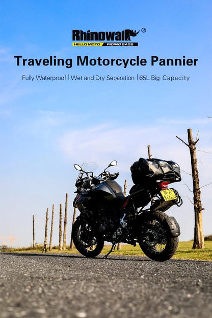 Rhinowalk 65L Motorcycle Waterproof Bag Large Capacity Motorcycle Dry Duffel Bag (MT20650)