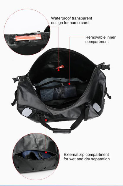 Rhinowalk 65L Motorcycle Waterproof Bag Large Capacity Motorcycle Dry Duffel Bag (MT20650)