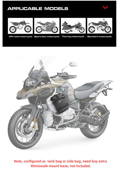 Rhinowalk Crash Bar Dry Bags Waterproof Motorcycle Bag for Crash Bar Motorbike Bumper Bag for Tail Side Seat Motorcycle Pack (Black) (MT2206)