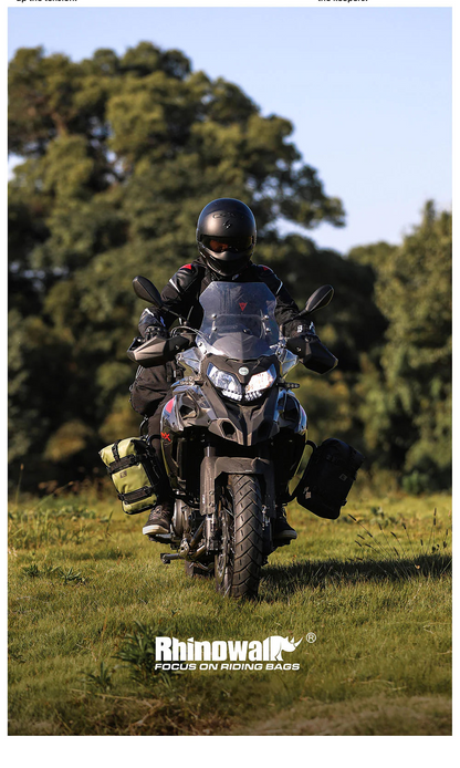 Rhinowalk Crash Bar Dry Bags Waterproof Motorcycle Bag for Crash Bar Motorbike Bumper Bag for Tail Side Seat Motorcycle Pack (Black) (MT2206)